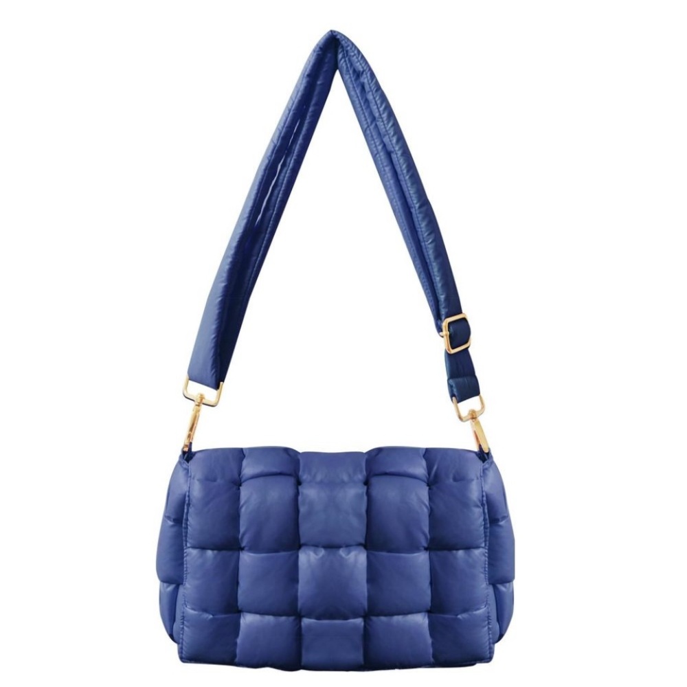Puffer Woven & Puffer Squares Cossbody Purse - Picture 3 of 7